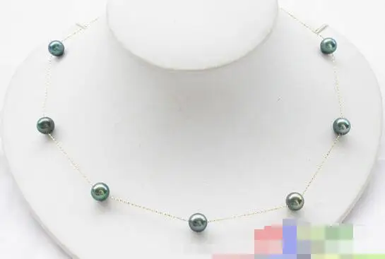 

song voge gem nanJ0468 ROUND BLACK PEARL yellow solid gold necklace