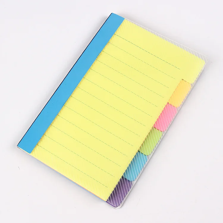 60 Sheets Assorted Neon Colors Ruled Notes Tabbed Self-Stick Lined Note Pad Divider Sticky Notes for School Office Supplies - Цвет: Sticky notes Sets