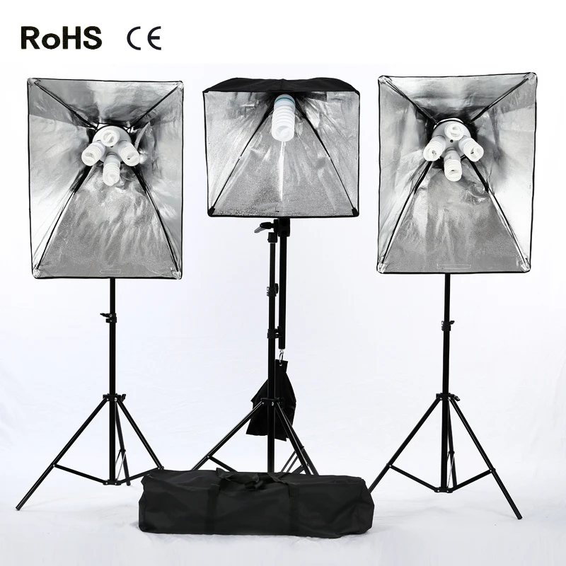 

2*Four lamp softbox 9* lamp set photography light soft box set photographic equipment Photo Studio Equipment Set