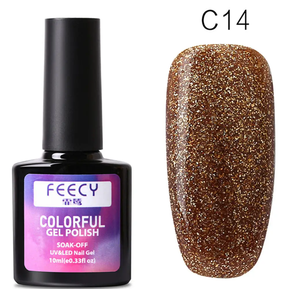 Gel Nail Polish Soak Off UV LED Gel Varnish Wipe Top Coat Color Nail Gel Polish DIY Nail Art Lacquer Manicure Nail Art Tool - Цвет: Feecy C14