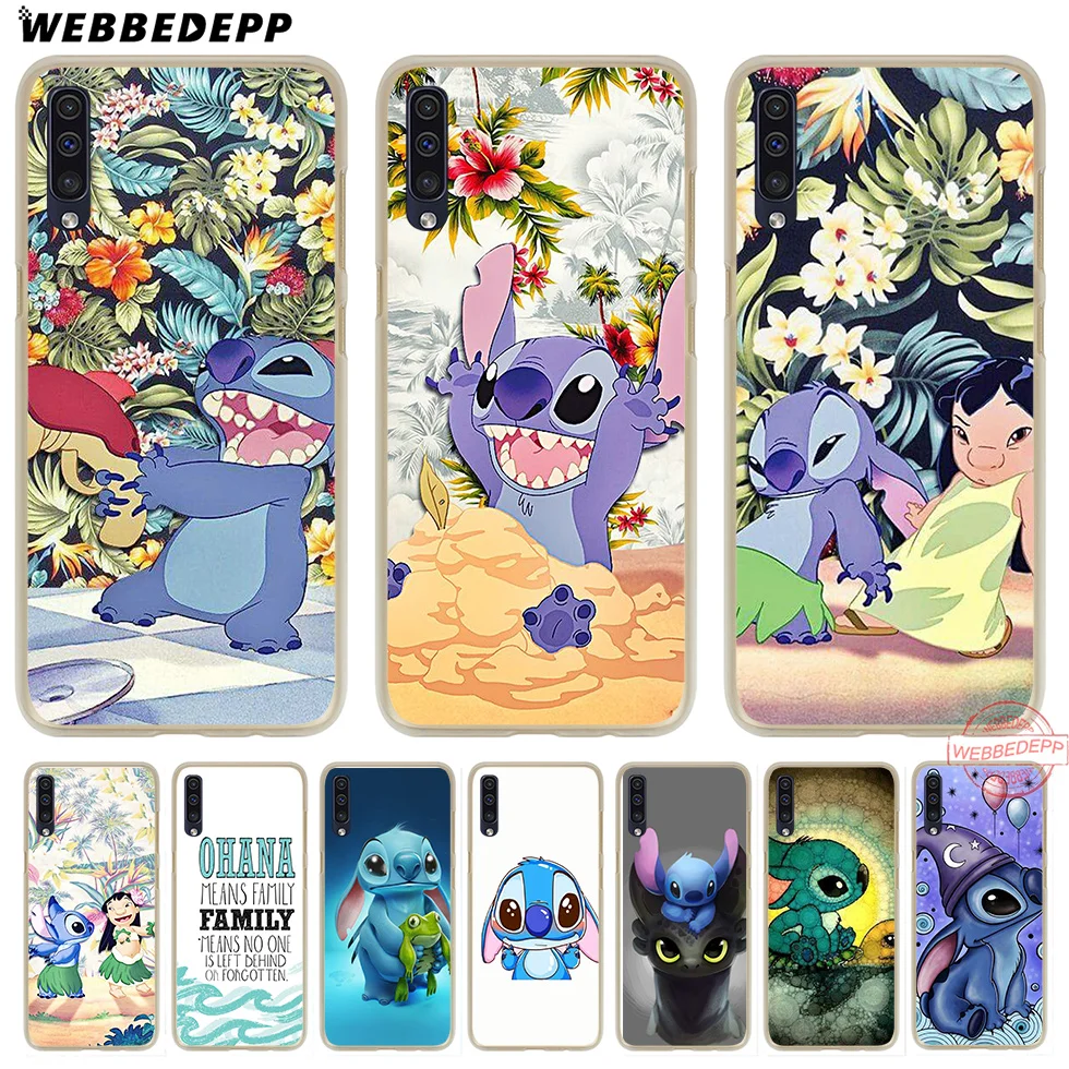 

WEBBEDEPP LILO AND STITCH OHANA FAMIL Hard Case for Samsung A50 A10s A20s A30s A40s A50s A60 A70 M10 M20 M30 M40