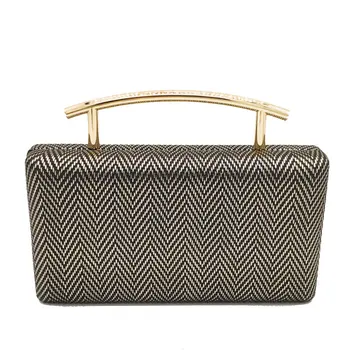 

Black Small Women Wedding Woven Clutch Satin Bag 2019