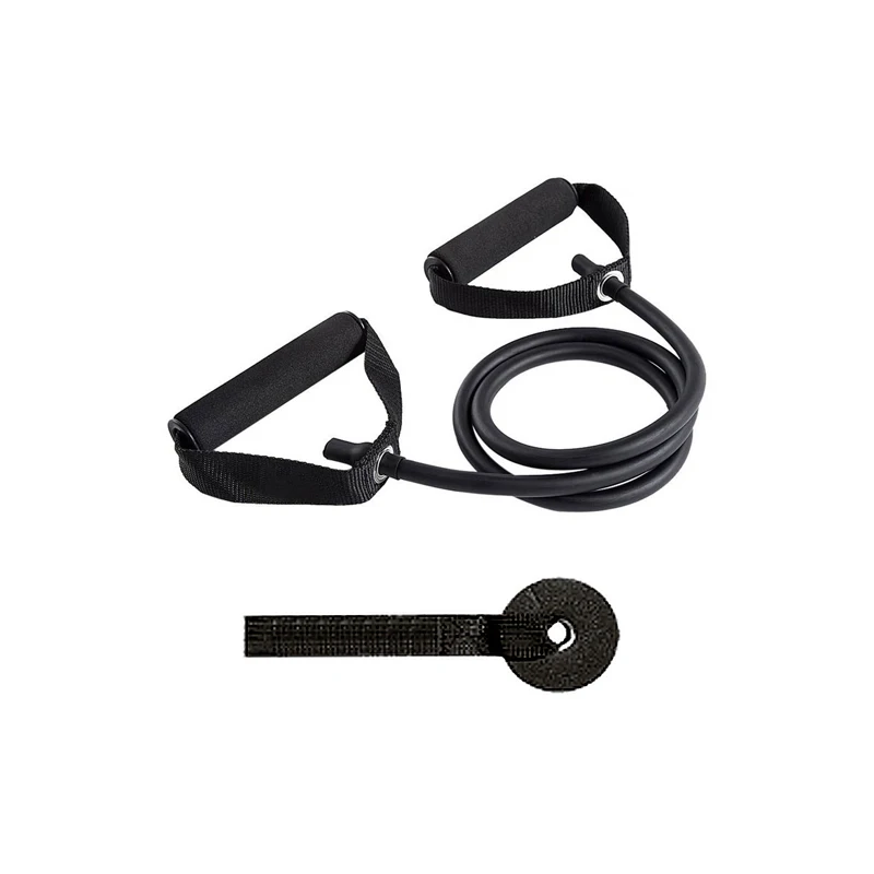 120 см, тянущаяся веревка для йоги, эластичные резинки для фитнеса, веревка, резинки для тренажеров, экспандер для упражнений, пробки для тренировок - Цвет: Black - Door anchor