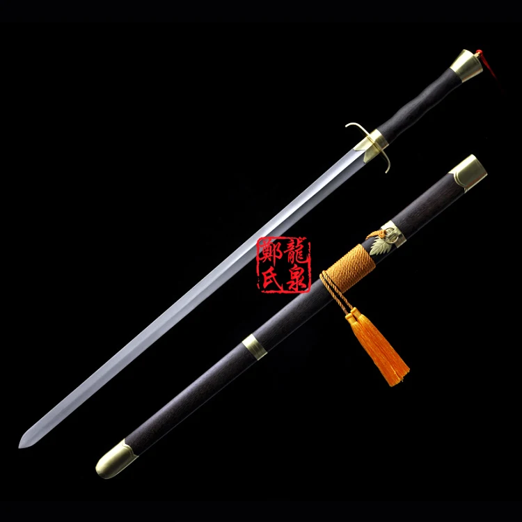 Antique Chinese Sword Flexible Blade Folded Steel Handmade Straight