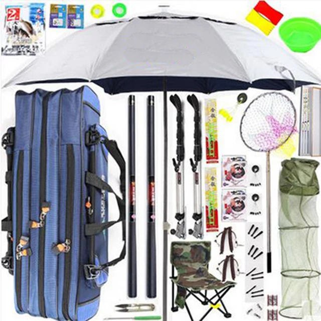 Cheap Rod kit double fishing rod combination fishing umbrella  equipment the new fishing tackle/150806