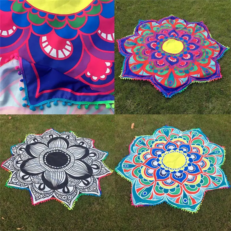  Hippie Tassel Tapestry Beach Throw Mandala Towel Yoga Mat Bohemian Beach towel handkerchief hijab s