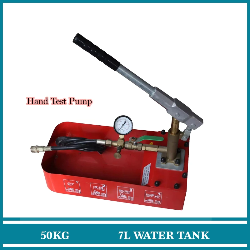 Hot Sale High Quality 50KG Manual Hand Test Pump 7L Water Tank Leakage Detection Machine Durable