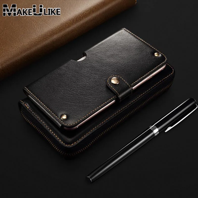 

MAKEULIKE Genuine Leather Case For Samsung Galaxy Note 8 Business Pouch Handbags For Samsung Note 5 Note 4 S8 S9 Plus Case Cover