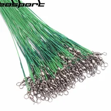 20PCS filo da pesca in acciaio Anti morso 15cm-30cm filo di acciaio Leader con accessorio da pesca girevole filo da pesca Olta Leadcore guinzaglio