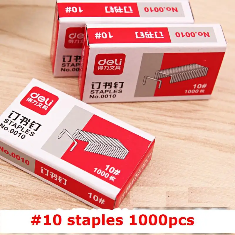 1 Pack 1000Pcs 10 Small Size Staples 9mmx5mm Metal Staples Silver 