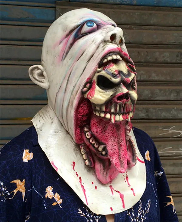 Zombie Mask Soft Rubber Evil Ghost Rot Scary Halloween Party Costume Dress up Gifts - 9
