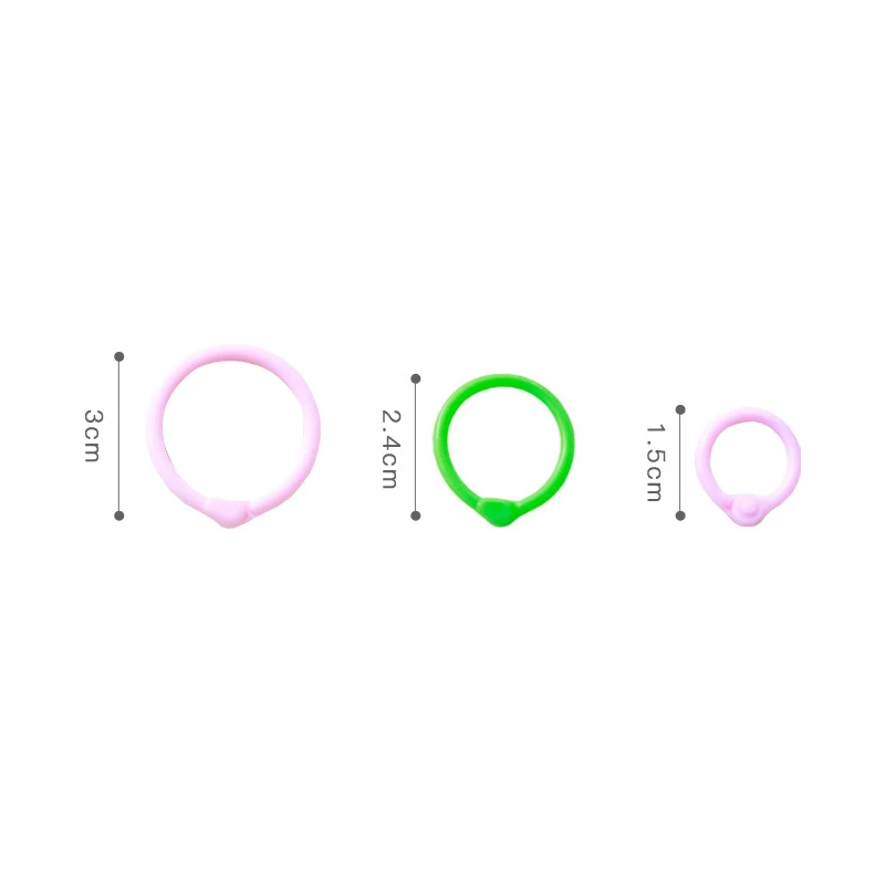 DIY Ring Binder for Notebook Loose Leaf Spiral Album Diary Book Binding Rings Material Plastic for Office Supplies