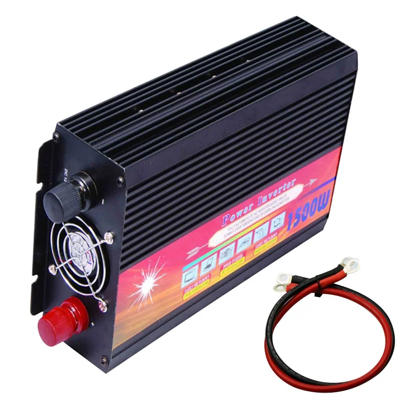 Peak Power 3000W Inverter Rate 1500 Car Charger Power Inverter Converter 12 v to 220v inversor With US UK EU AU Universal Socket (4)