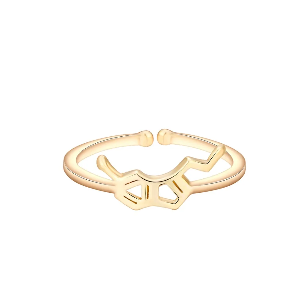 QIAMNI-Trendy-Geometric-Polygon-Serotonin-Molecule-Chemistry-Dopamine-Open-Finger-Ring-Women-Love-Christmas-Birthday-Gift