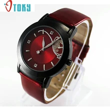 Дизайн montres Роман модная одежда для девочек Для женщин Роскошные алмазов довольно кварцевые наручные часы красный дропшиппинг