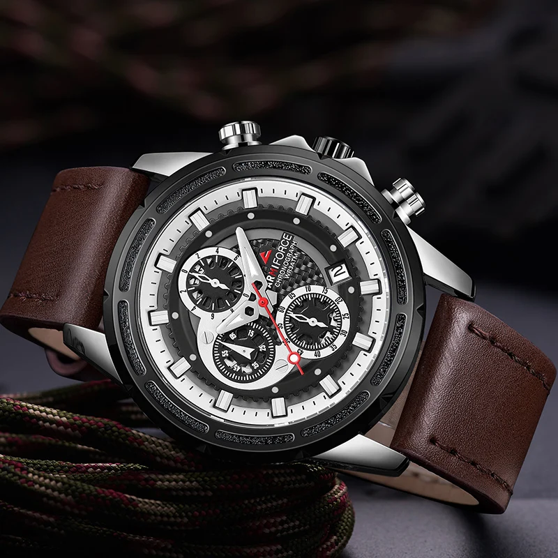 Топ люксовый бренд ARMIFORCE мужские часы кварцевые Военные мужские часы с кожаным ремешком деловые мужские наручные часы водонепроницаемые спортивные часы