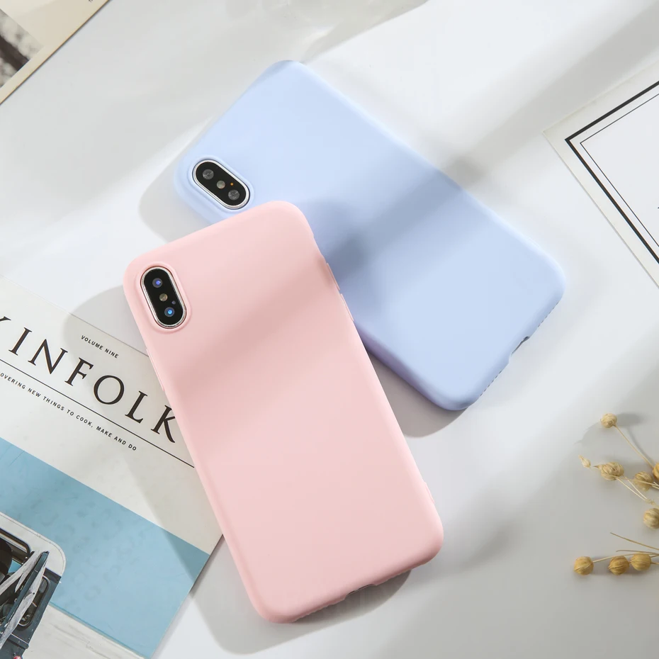 

Candy Colorful Case for xiaomi REDMI 7A 7 Note7 Note 7 Cute Matte Soft TPU Shell