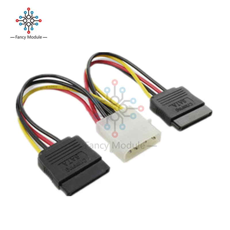 adaptador de corriente para disco IDE Molex 4 pines a 2 Serial ATA SATA|ide molex|ide to ideide molex to - AliExpress
