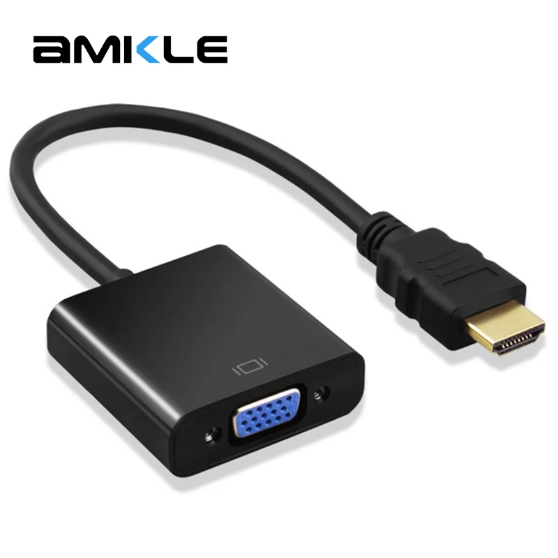 Amkle HDMI to VGA Adapter Cable HDMI VGA Converter Cable Support 1080P with Audio Cable for HDTV XBOX PS3 PS4 Laptop TV Box Amkle HDMI to VGA Adapter Cable HDMI VGA Converter Cable Support 1080P with Audio Cable for HDTV XBOX PS3 PS4 Laptop TV Box