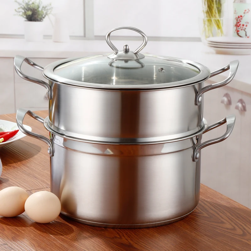 Multifunctional Steamers Stainless Steel Food Grade Steaming Pot Household Multi Cooker Pot Out
