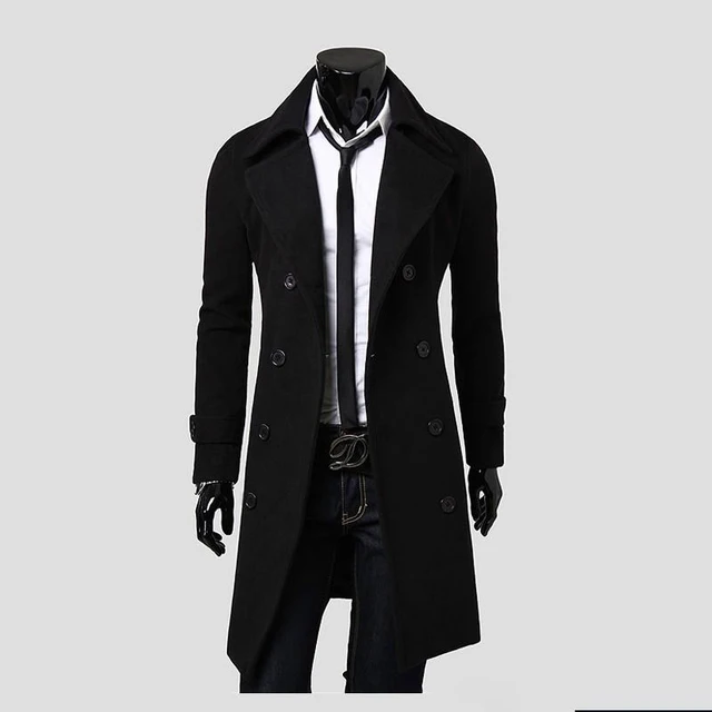 Printemps Hommes Section Mode Vêtements D'hiver Veste Longue De qqPOwx0a