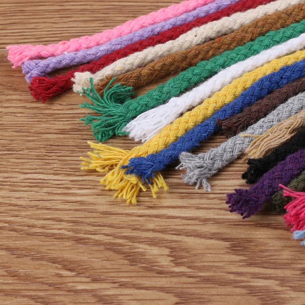10 м/Roll 18 Цвета ручной хлопчатобумажной веревки витой шнур веревка для шнурок для рукоделия Ficelles Couleurs Шнур темы украшения