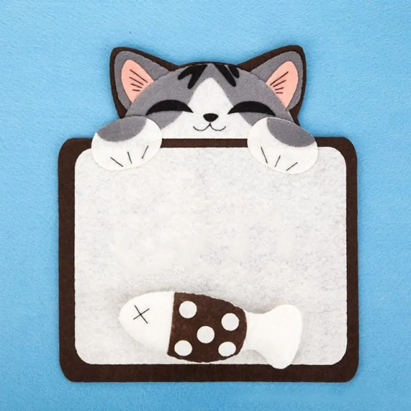

Cheese Cat Style Mouse Pad Mouse Mat Mousepad Felt DIY Package Felt Needle Craft Sewing Art Birthday & Christmas Gift