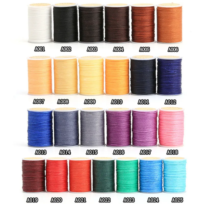 

0.55mm Leather Sewing Round Waxed Thread Polyester Hand Sewing Line Leather Work Cord Craft Tool DIY 25Colors Available