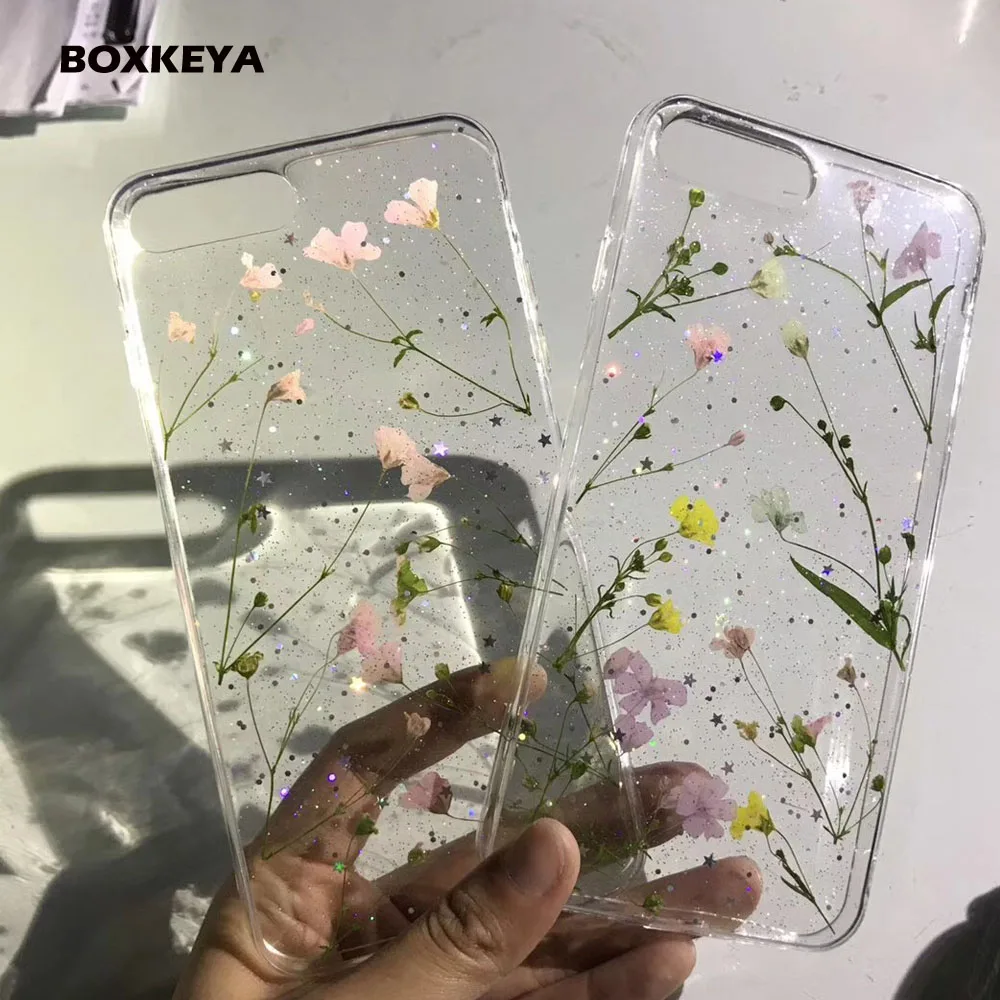 2019 новейшие DIY настоящие сухие цветы чехлы для iPhone Xs Max XR X 6 S 7 8 Plus ручной работы