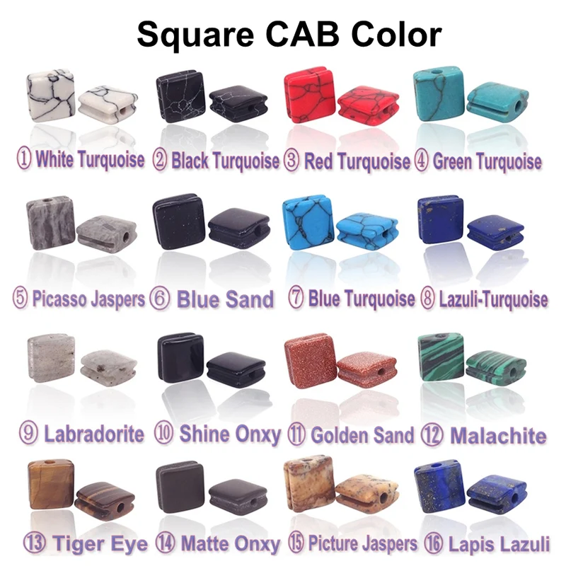 Square Stone Beads