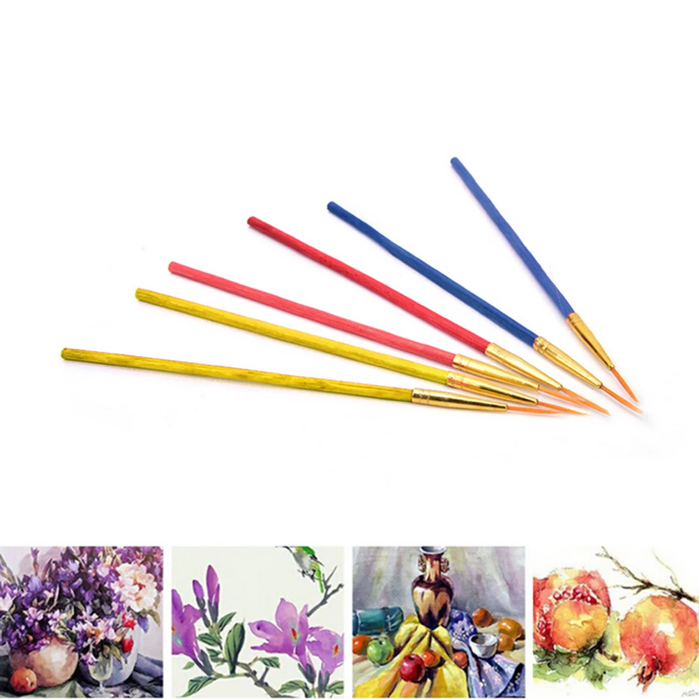 10Pcs/Set Watercolor Paintbrush Nail Art Powder Painting Pen for School Art Supplies Paint Brush Office Stationery