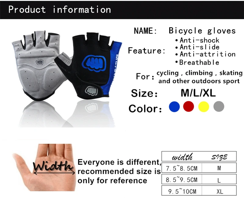 Профессиональные велосипедные перчатки для спорта на открытом воздухе, велосипедные перчатки для езды на мотоцикле, гелевые перчатки для мужчин/женщин, размер M-XL, 4 цвета