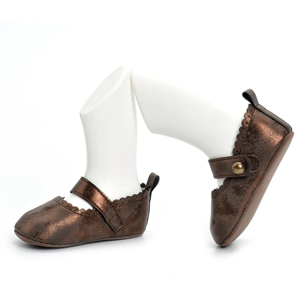 Новые для маленьких девочек младенческой Обувь для малышей Обувь Пряжка Пояса из натуральной кожи Обувь мягкая подошва против скольжения