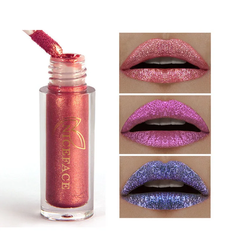 

Symphony Chameleon Metal Pearl Lip Gloss Non- Faded Liquid Lip Balm metallic liquid lipstick