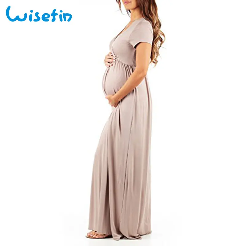 Летняя одежда для беременных; длинное платье; платье для беременных с короткими рукавами; платья для беременных; Одежда для беременных; Vestidos; D40