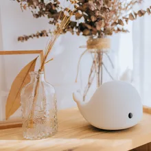 Милый Дельфин силиконовый светодиодный ночник USB Перезаряжаемый Цвет Изменение детский ночник для спальни прикроватный свет ребенок Рождественский подарок