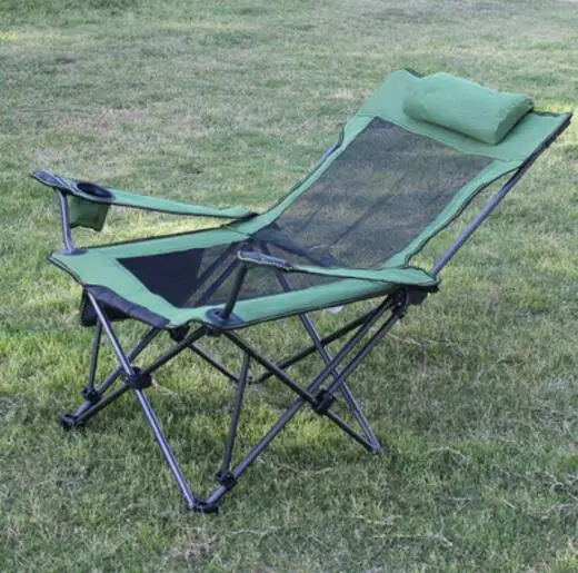 Складной пляж стул для отдыха на открытом воздухе рыбалка стул кресло для отдыха - Цвет: Светло-зеленый