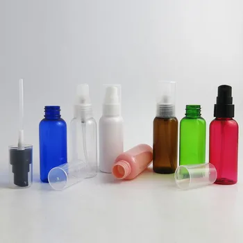 

50 X 50ML Clear Amber Green Pink Red PET Plastic Lotion Pump Bottle 50cc Cream Lotion Containers 50ML White Shampoo Bottle