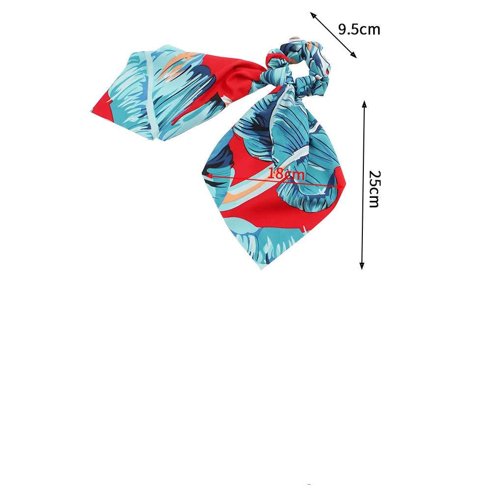 Новинка; лента для волос; шифоновая повязка на голову; летние пляжные резинки для волос; женские эластичные резинки для волос; резинки для волос для девочек; аксессуары для волос с принтом