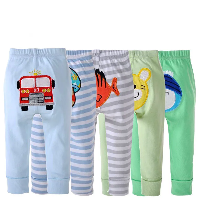 5 шт./лот; Хлопковые Штаны для маленьких мальчиков и девочек; детские брюки; детские мягкие брюки с рисунком; леггинсы