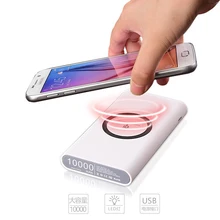 Беспроводной портативный внешний аккумулятор 10000 мАч Универсальный внешний аккумулятор 18650 зарядное устройство QI зарядное устройство для мобильных телефонов для iphone