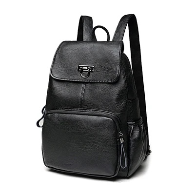 Nevenka, женский рюкзак из натуральной кожи, рюкзак с защитой от кражи, кошелек, женский рюкзак для путешествий, Mochila, школьные сумки для девочек - Цвет: Black