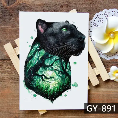 Waterproof Temporary Tattoo Sticker Little Red Riding Hood Wolf Waterproof Temporary Tattoo Sticker Little Red Riding Hood Wolf