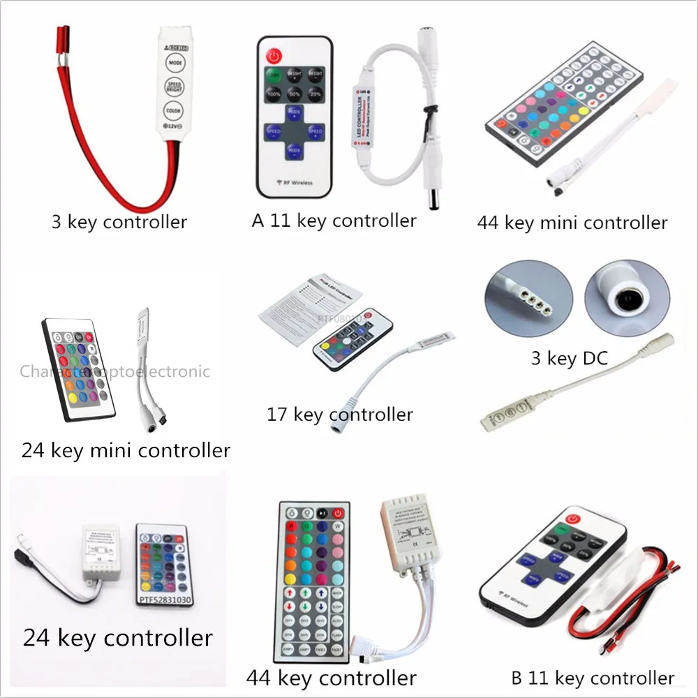 #Best 3 10 24 44 Keys Mini IR Remote Controller For 3528 5050 RGB LED Strip Light LA
