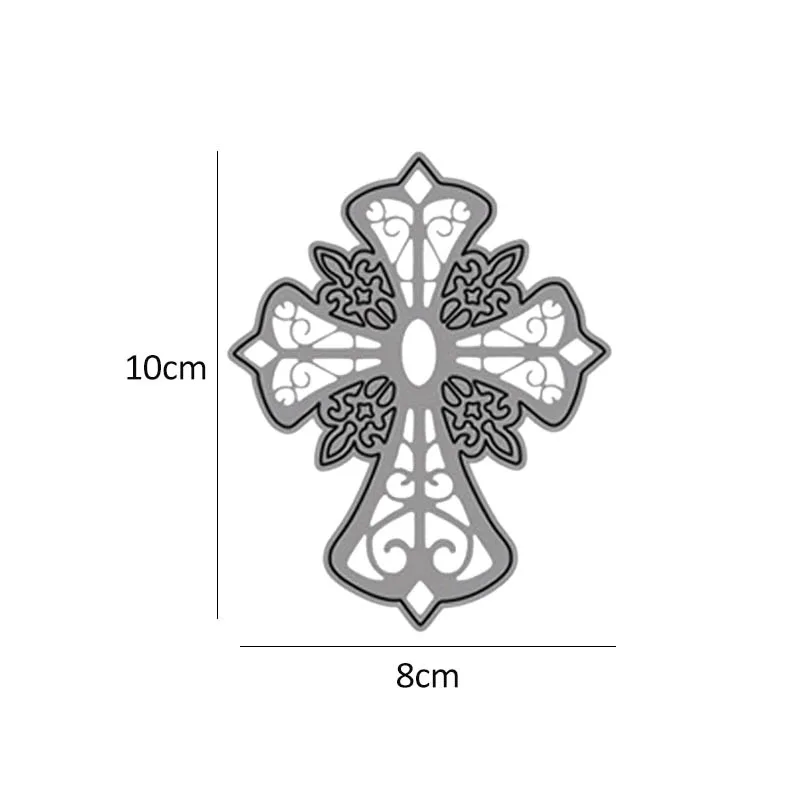1 шт. DIY тиснение Рождество крест рамка штамповка высечки ремесленный Металл карточка делая инструменты Скрапбукинг углеродистой стали кресты