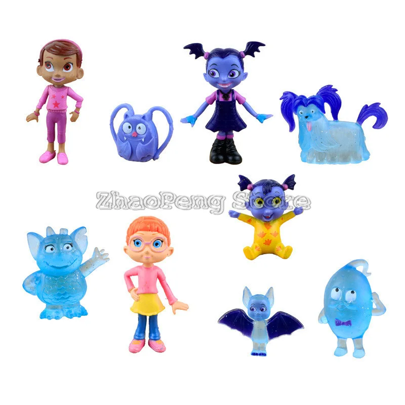 9 шт./лот Junior Vampirina The Vamp Bat для женщин и девочек куклы из ПВХ модель фигурки детские