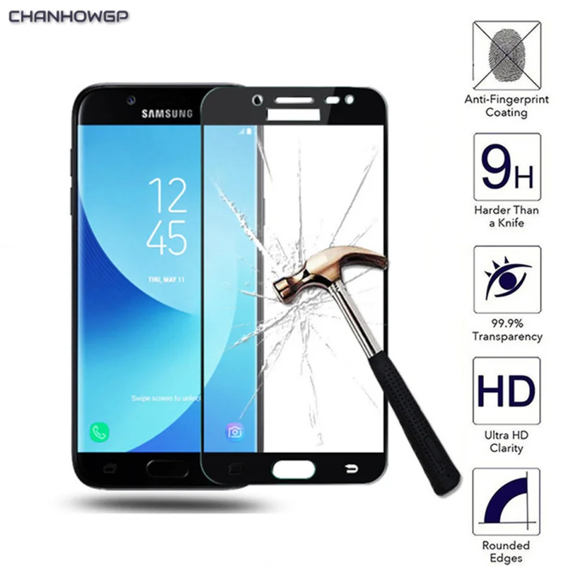 Полное покрытие из закаленного стекла для Samsung Galaxy J2 J3 J5 J7 A3 A5 2017 A6 A8 2018 Pro Prime Global