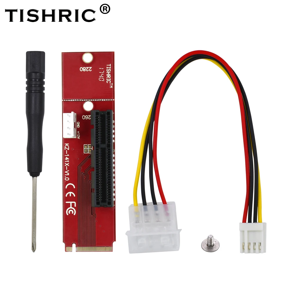 TISHRIC 2018 PCI-E Riser Card адаптер NGFF M2 M.2 PCI-E 4x 1x слот мужчин и женщин PCIE множитель для BTC шахтер горнодобывающей