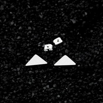 

10pairs Stainless Steel Delicate Geometric Triangle Stud Earrings For Women Bohemia Jewelry Gold Color Basic Shape Earrings