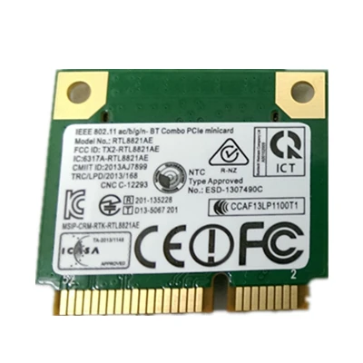 

Qcom ZQ802XRACB WIFI+BT Combo 802.11 ABGN/AC 1T1R Mini PCIe Wireless LAN and Bluetooth 4.0 2 + HS Combo Half Mini Card